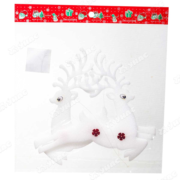 Подвеска-украшение К335 Олени 2шт 18см (материал пенополиэтилен) (400)