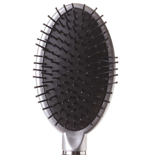 Расческа-массажка овал, 23см, серая с черным NA2360 (240)