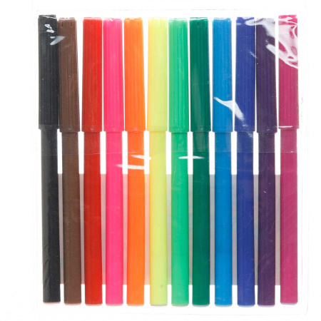 Фломастеры 12 цветов тонкие