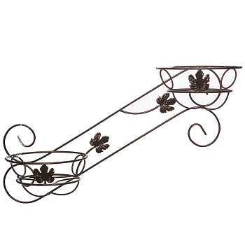 Подставка для цветов "Дуэт 1" настенная медная