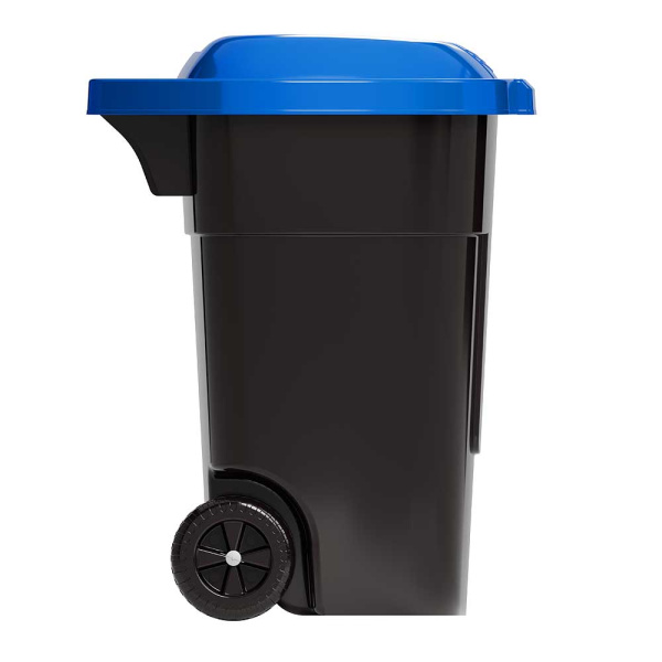 Контейнер для ТБО 65л на колесах ч-синий БШ4664