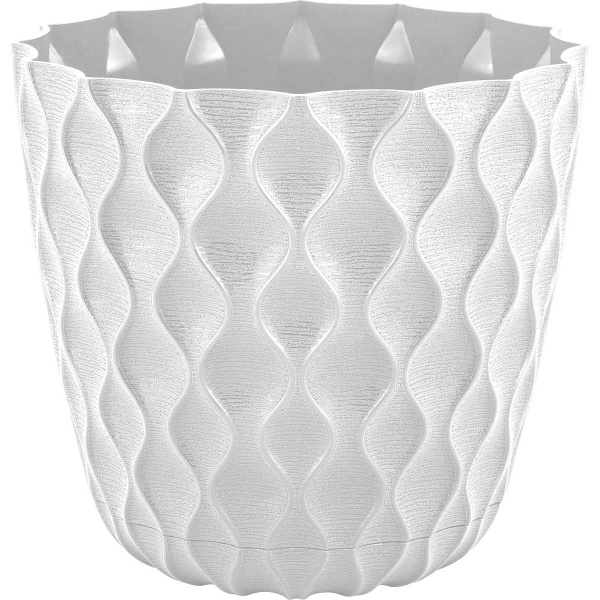 Горшок ВЕЙВ D115 0,65л белоснежный жасмин х12 