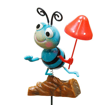 Штекер садовый Жук с грибочком 14*8 см NA2681 (288)