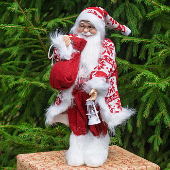 Фигура новогодняя LC252218 Дед Мороз 45 см в красной шубе (24)