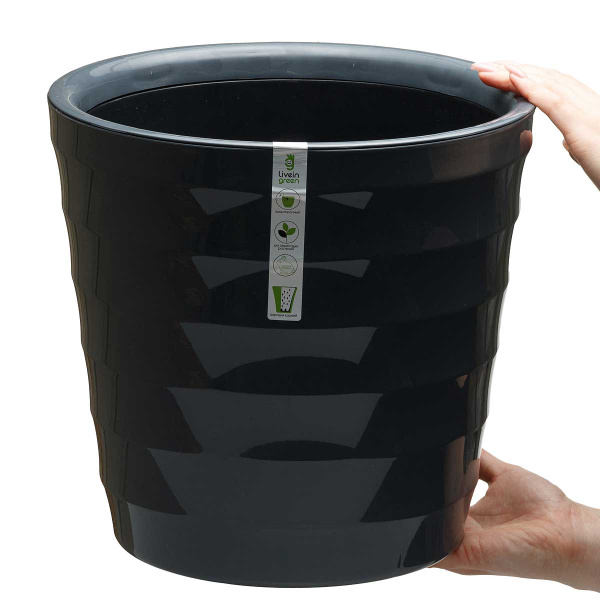 Горшок Лаура 16,6 л Антрацит ЛР30-12 Ливингрин х1 