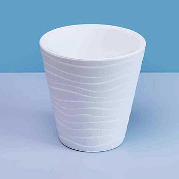 Кашпо "Валенсия" со вставкой 2 л Белый Пласт Авеню х12 