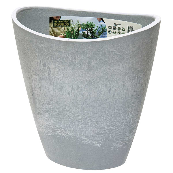 Вазон 0,8л светло-серый H-16YB14cc 