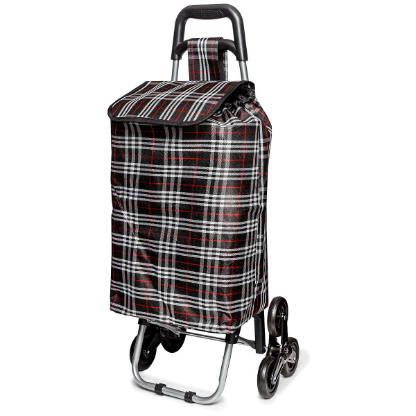 Сумка-тележка 20кг NA1016-1 черная клетка  х10