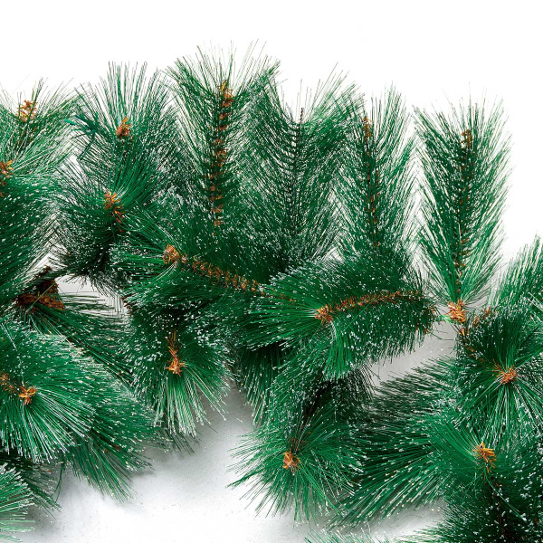 Елочная гирлянда HJ270 120веток (270см) пушистая с серебром х12