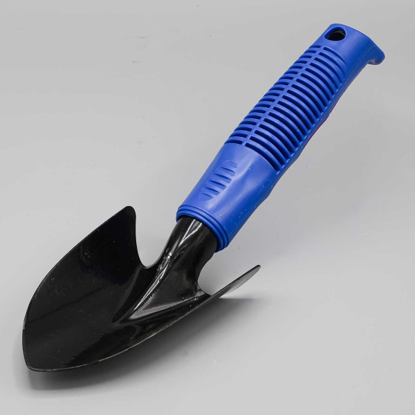 Совок посадочный МАЛЫЙ цельнометаллический с ЭРГОНОМИЧНОЙ пластиковой ручкой