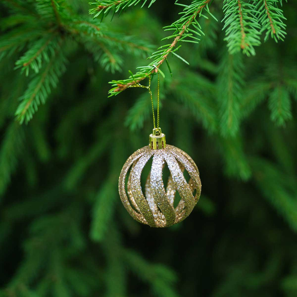 Набор елочных украшений 6ADZCKE9-J5-6 6 см 9 шт Шары БРОНЗА