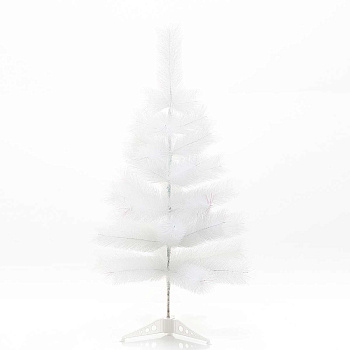 Елка HJ 90-77 90 см БЕЛАЯ С ГОЛУБЫМ 37 веток пластиковая подставка