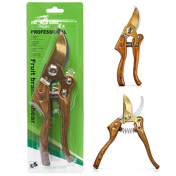 Секатор (HD153) 20 см ручки под дерево