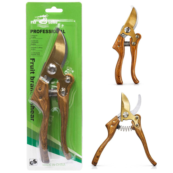 Секатор (HD153) 20 см ручки под дерево