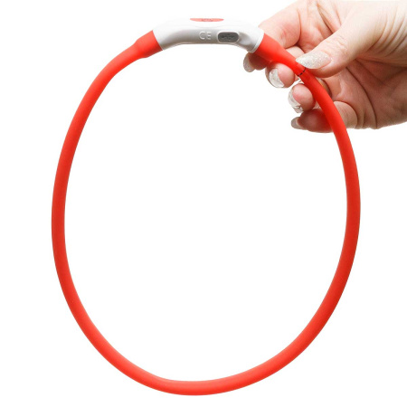 Ошейник 55*1,5см свет-ся 3реж микс USB NA2615 (144