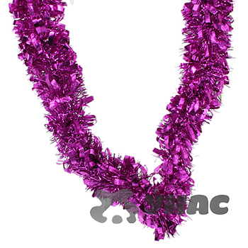 Мишура YT15-20F сиреневый 2м d-7см (зап10шт) "барашек" гофрир.с мелкой мишурой (300)