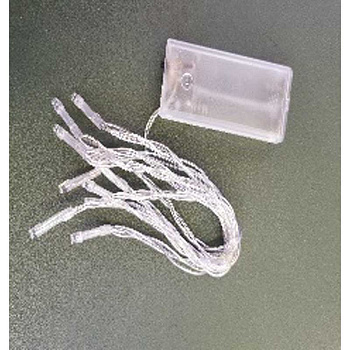 Гирлянда LED L-11-1 20 л 2 м теплый белый цвет прозрачный провод батарейки