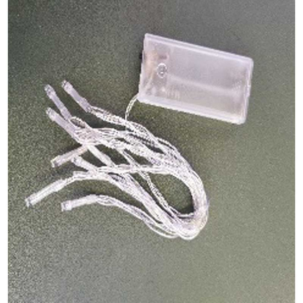 Гирлянда LED L-11-1 20 л 2 м теплый белый цвет прозрачный провод батарейки