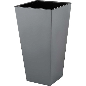 Горшок КУБ 19,4л 250х250х470мм Вулкан серый х8 