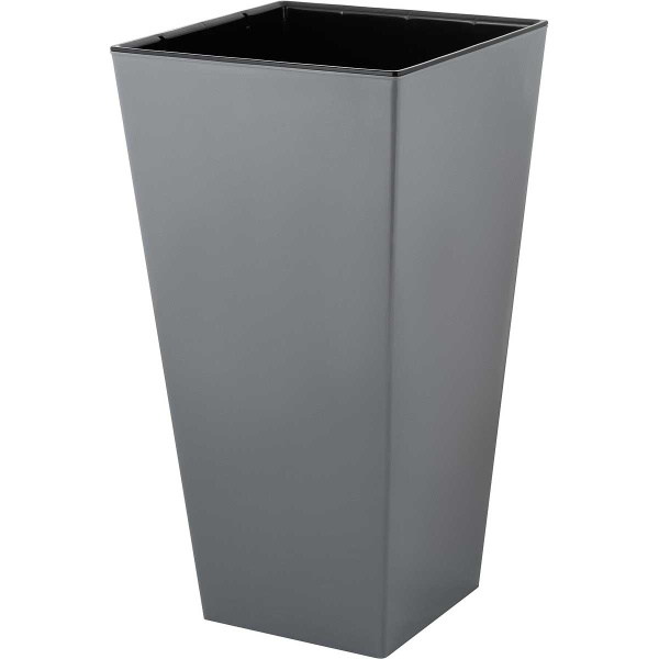 Горшок КУБ 19,4л 250х250х470мм Вулкан серый х8 