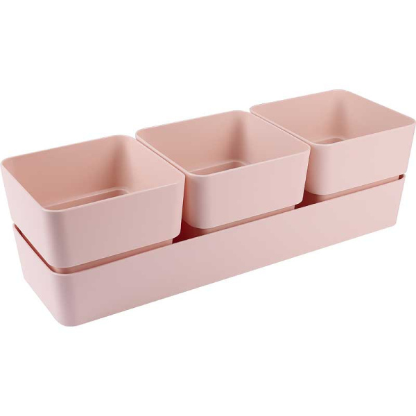 Кашпо Фиори Трио Пудровый КШ-0521 х12 