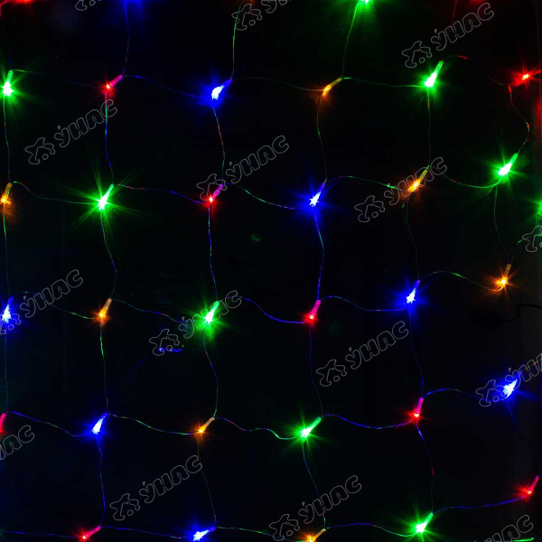 Гирлянда сетка LED LW/4-6 240 лампочек, прозрачный провод 2,5*3 цветной