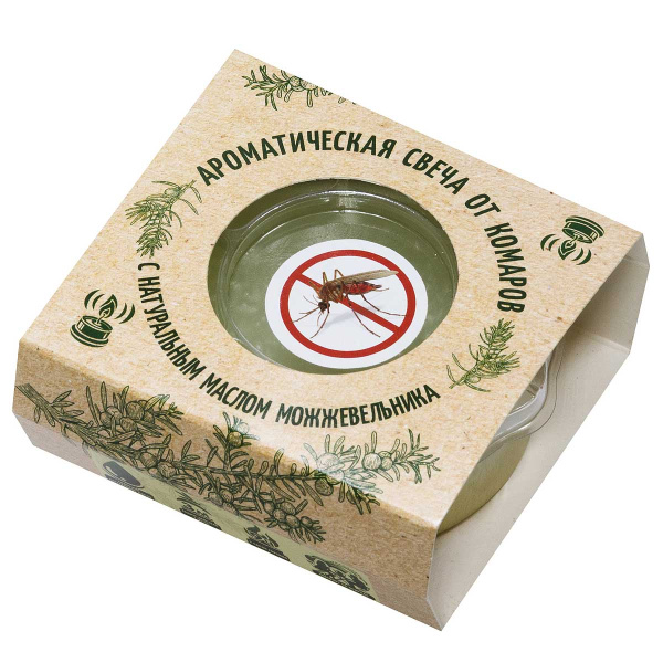 Свеча репеллент Можжевельник 60г банка СМБ60 х12шт