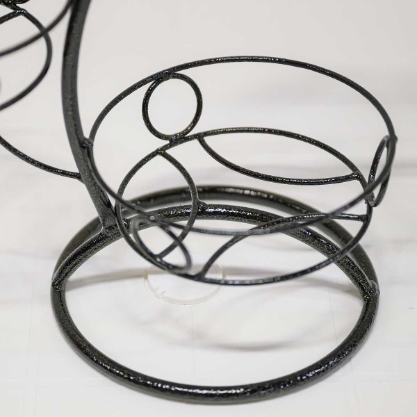 Подставка для цветов "Фиалка 3" чёрный (3 корзины)