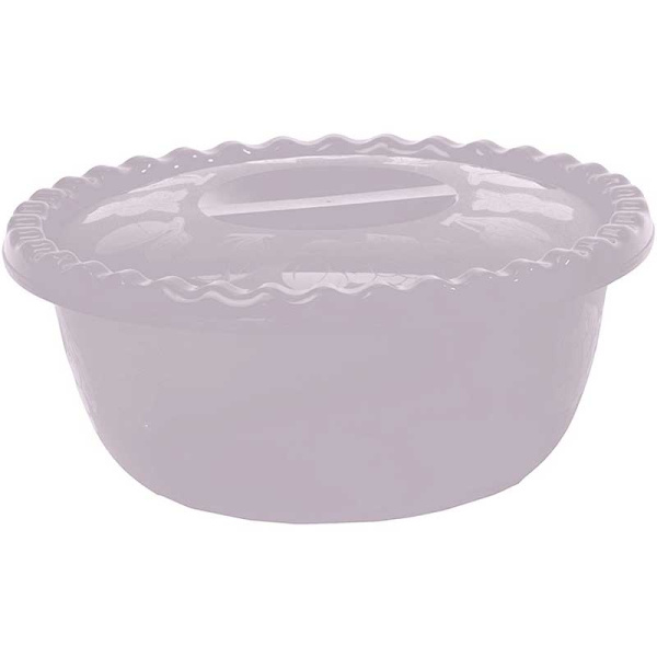 Миска круглая 5л с крышкой чайная роза М1317 (20)