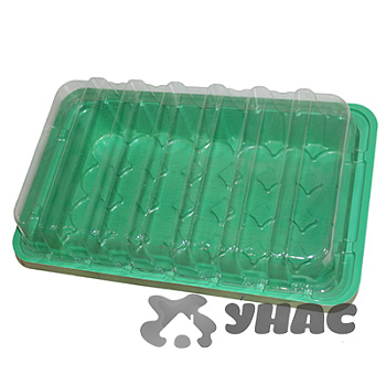 Парник под торф.таблетки (мини-теплица) 28мест д.41 (36*22*6,5см) (Агроком) х50 