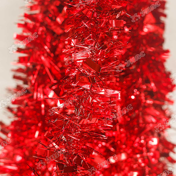 Мишура YТ22-22С красный d-9см L2м (ЗАПАЙКА 10шт)