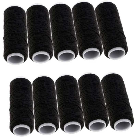 Нитки черные набор10шт 1катушка-30м NA2219 (24/600) 