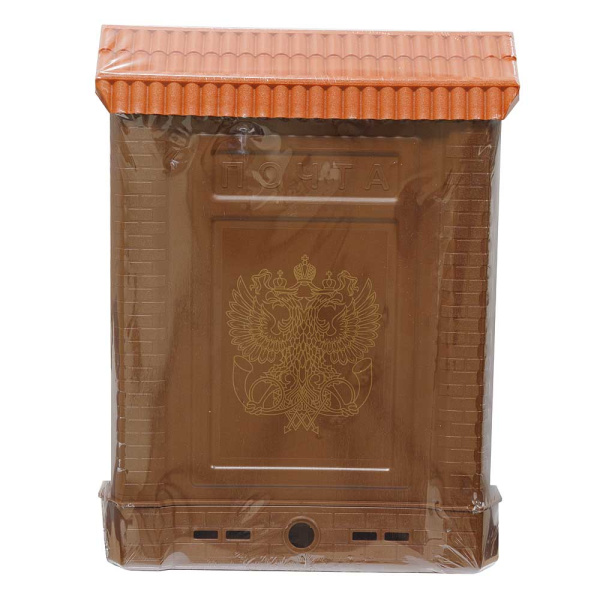 Ящик почтовый "ПРЕМИУМ" с металлическим замком (коричневый, с орлом) х10