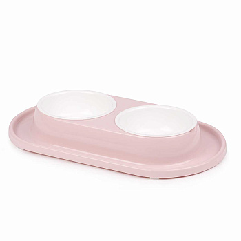 Миска для животных 0,3л двойная на подставке БШ8610 х9