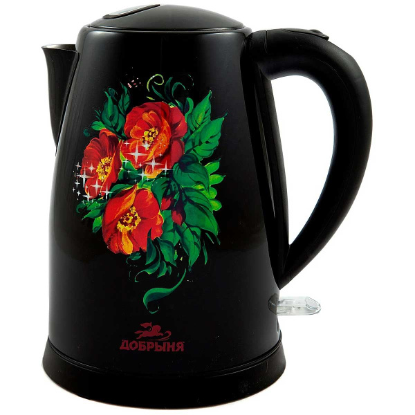 Электрический чайник Добрыня 2 л 2200 Вт нержавеющий DO-1215