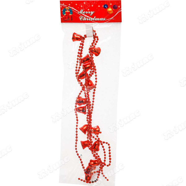 Цепь новогодняя Т172-2 1,8м Колокол.красный х24/480