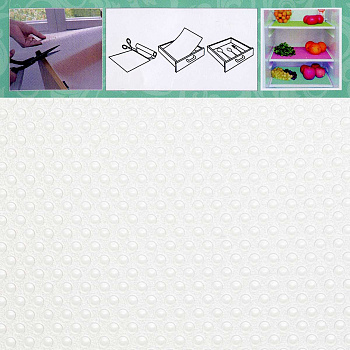 Коврик для полок NA2495 45*150см белый материал EVA(можно использовать для холодильника, полки защищает от царапин, воды` легко моется) (72)