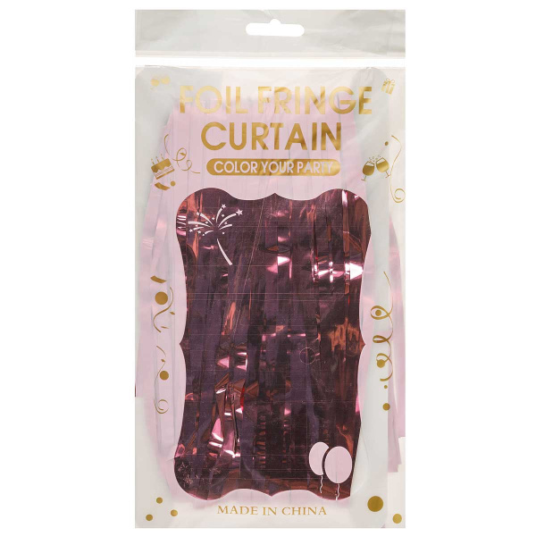 Занавес 9222-20-2 из дождя 1-1,9м Розовый (600)