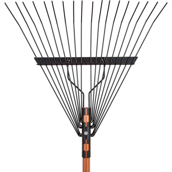 Грабли веерные металлические 18 зубьев KOPPER TOOLS с дюралюминиевым черенком ФИ.076-03