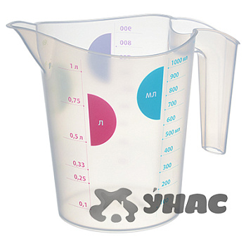 Кувшин Мерный 1 л М1206 прозрачный