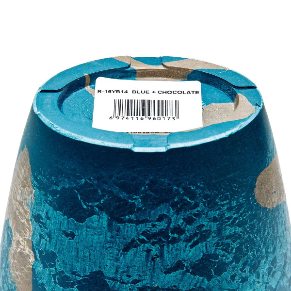 Вазон 0,8 л бирюза+шоколад R-16YB14бш 