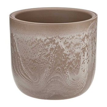 Кашпо МИКРИТ D220мм 3,7л со вставкой бежевый слайн М3266 х8 