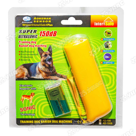 Отпугиватель собак (NG004) ультразвук.+фонар.х25/150