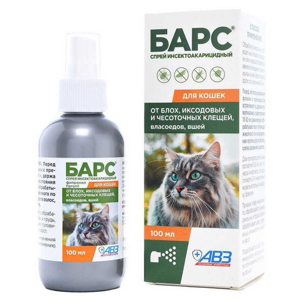 Барс спрей для кошек 100мл АВ773 x18