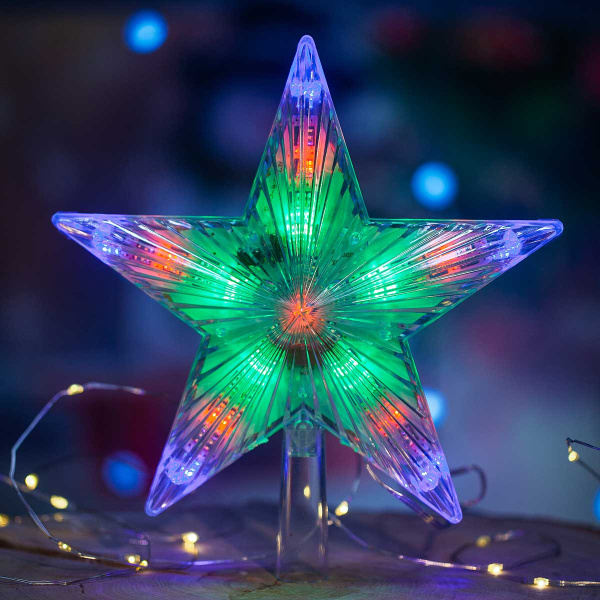 Гирлянда макушка LS-4-6 звезда 22 см цветная х60