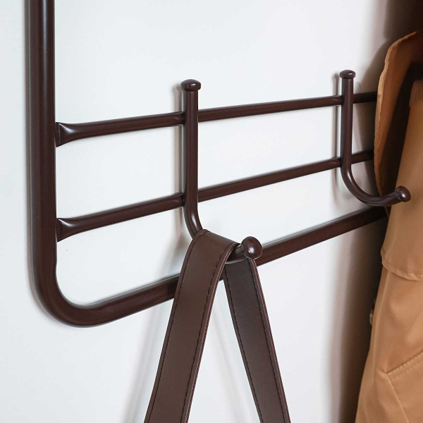 Вешалка 2-х ярусная 60см коричневый ВСП8К х1