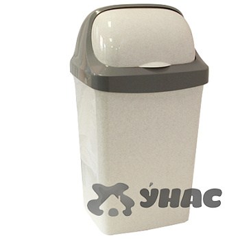 Контейнер для мусора 9 л Ролл топ мраморный М2465