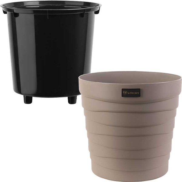 Кашпо БАРХАН 7,5л Мокачино КШ-4366 х8 