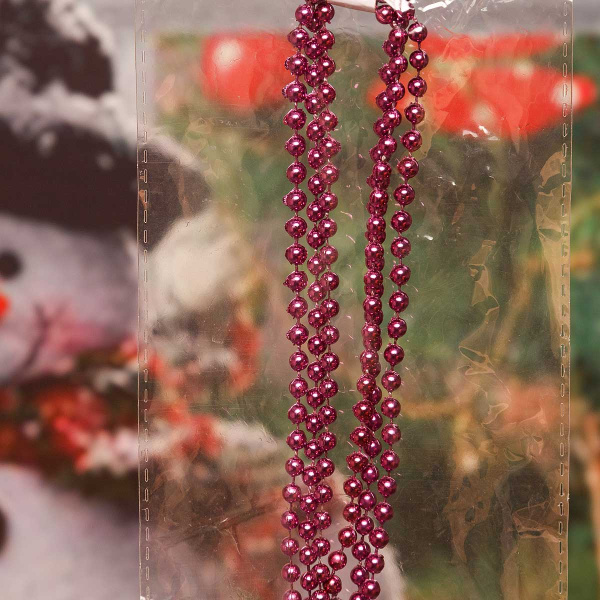 Цепь новогодняя Т178-5 1,8м Шарик d-0.6см фиолетовый х24