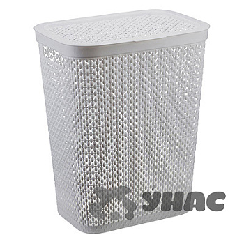 Корзина для белья ПИРУЛА 35л Белый М2614 